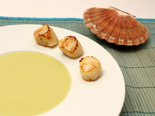 Velouté de Poireaux et Saint-Jacques